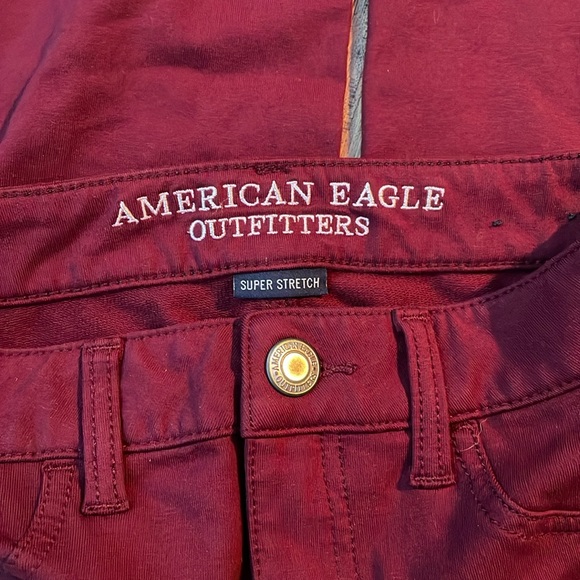 American Eagle burgundy jeggings - Picture 2 of 3